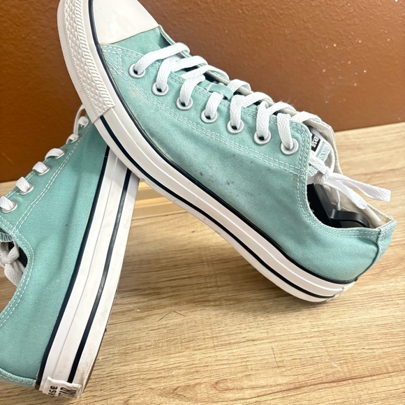 Aqua blue Converse All Star Low top sneakers, Men’s 10.5, Women’s 12.5 - Picture 6 of 8